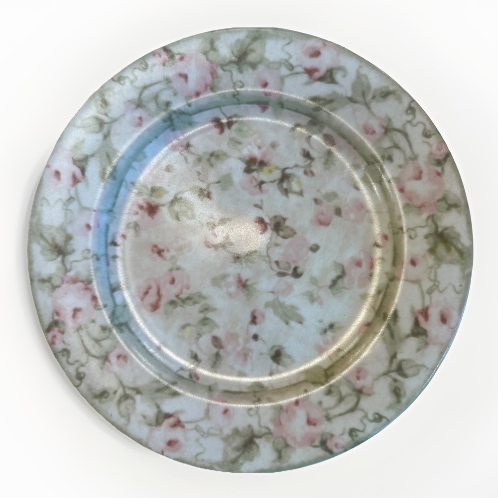 (1) Cheri Blum Savannah 222 Fifth 8 1/4"‎ Floral Salad Plates